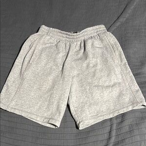 Adidas Gray Athletic Shorts with Elastic Waistband